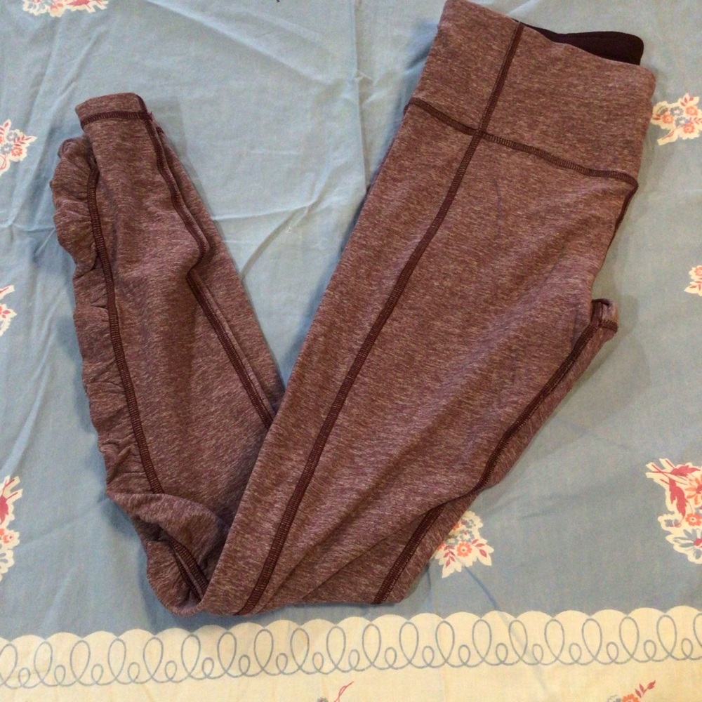 Lululemon Marled burgundy Leggings